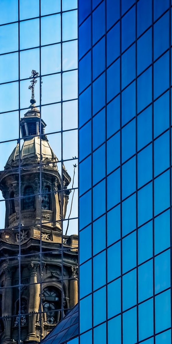 santiago-cathedral-tower-reflection